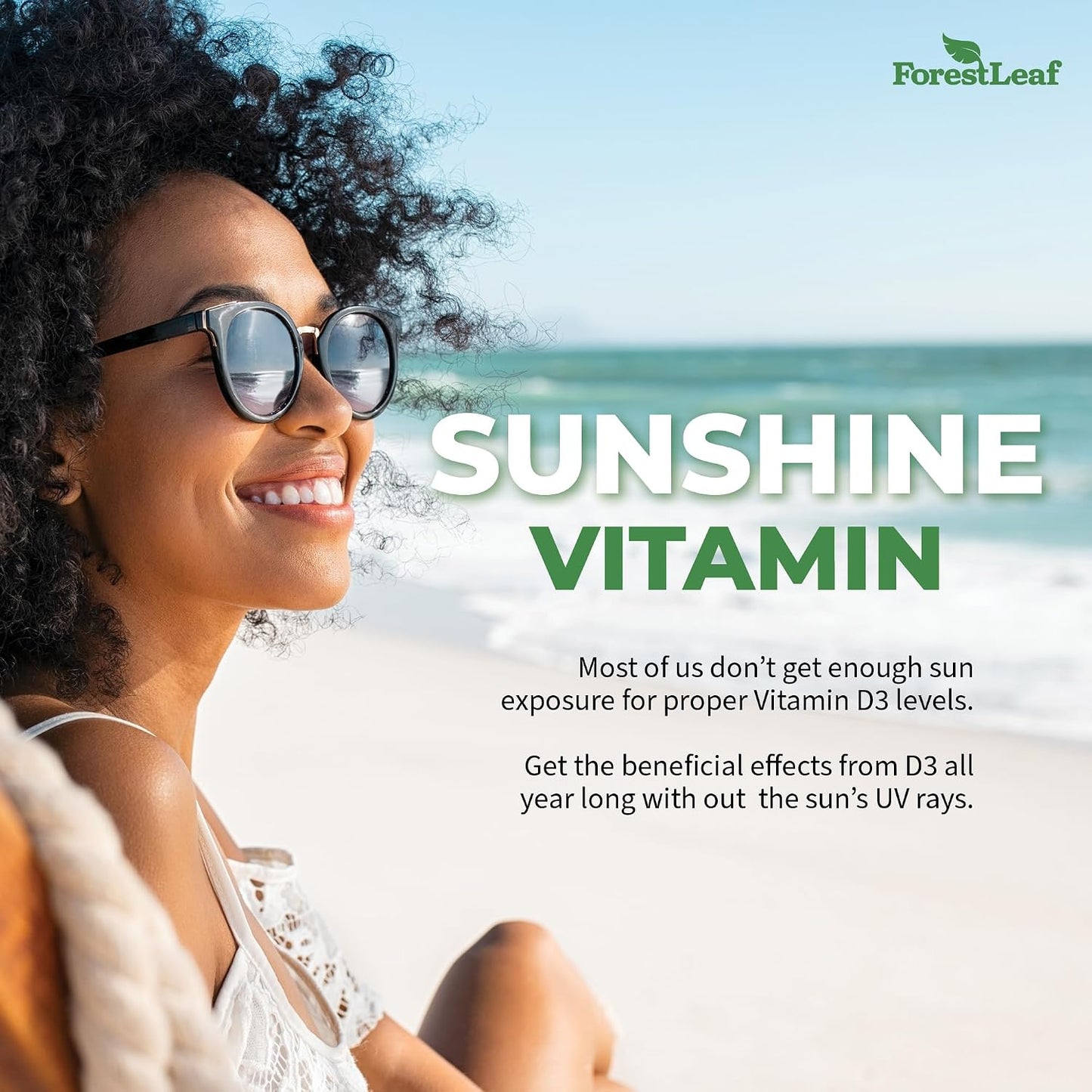 ForestLeaf Vitamin D3 10,000 IU – High Potency Vitamin D Supplement for Immune, Bone, and Teeth Health, 180 Capsules (6-Month Supply) - görsel 8