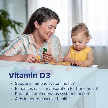 Superior Source Baby Vitamin D3 - Immune Support Supplement - Supports Healthy Bones & Teeth - Non-GMO & Gluten-Free - 100 MicroLingual Instant Dissolve Tablets