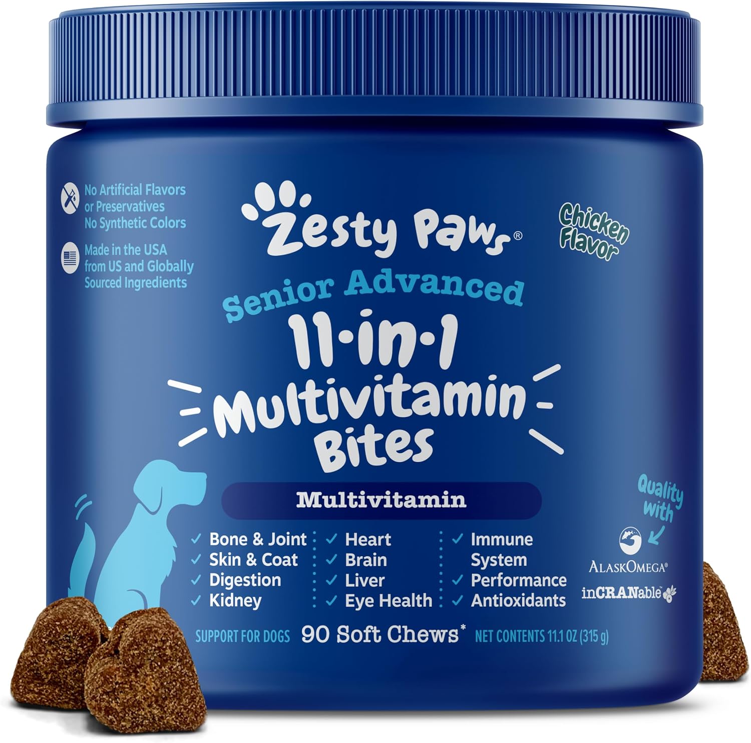 Zesty Paws NAD+ Precursor Supplement for Dogs - with Niagen - 60 Capsules - görsel 9