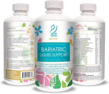 ACTIF Organic Bariatric Liquid Multivitamin with 25+ Organic Vitamins and Minerals, 90 Count