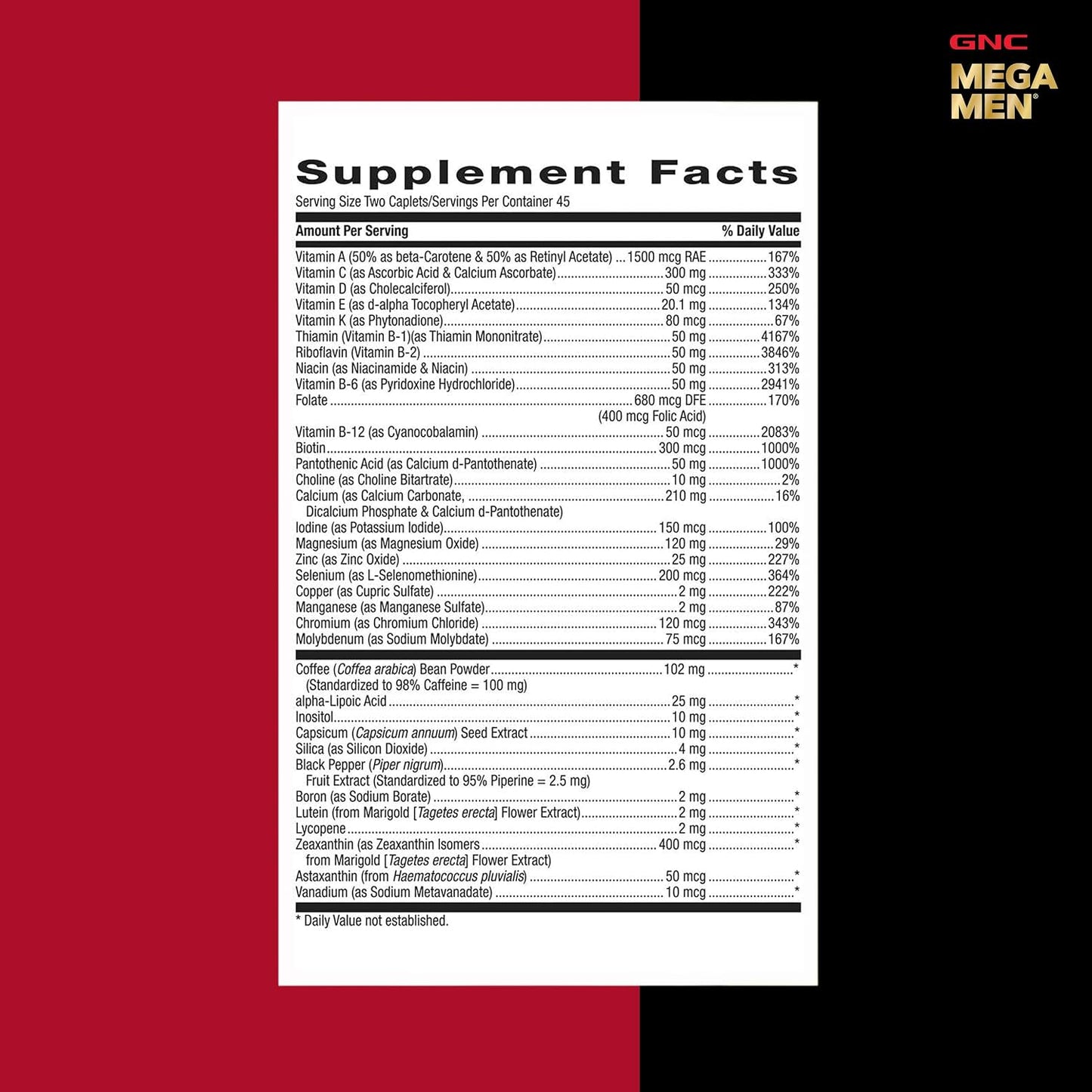 GNC Mega Men Energy & Metabolism Multivitamin for Men | 90 Tablets - görsel 8