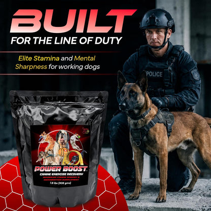 Power Boost Canine Performance Formula – Low Fat, High Carb Rehydration & Recovery Supplement for Working & Sporting Dogs