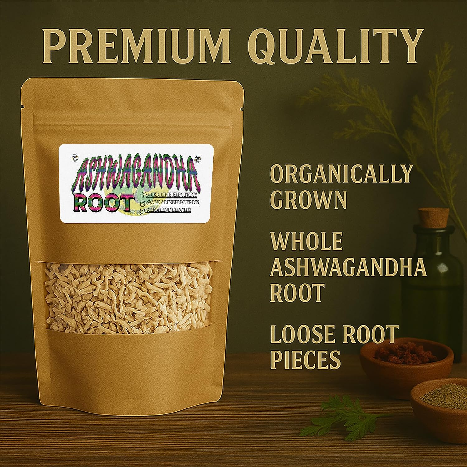 Ashwagandha Root - Organically Grown in Oregon - 4 oz (113 g) - görsel 4