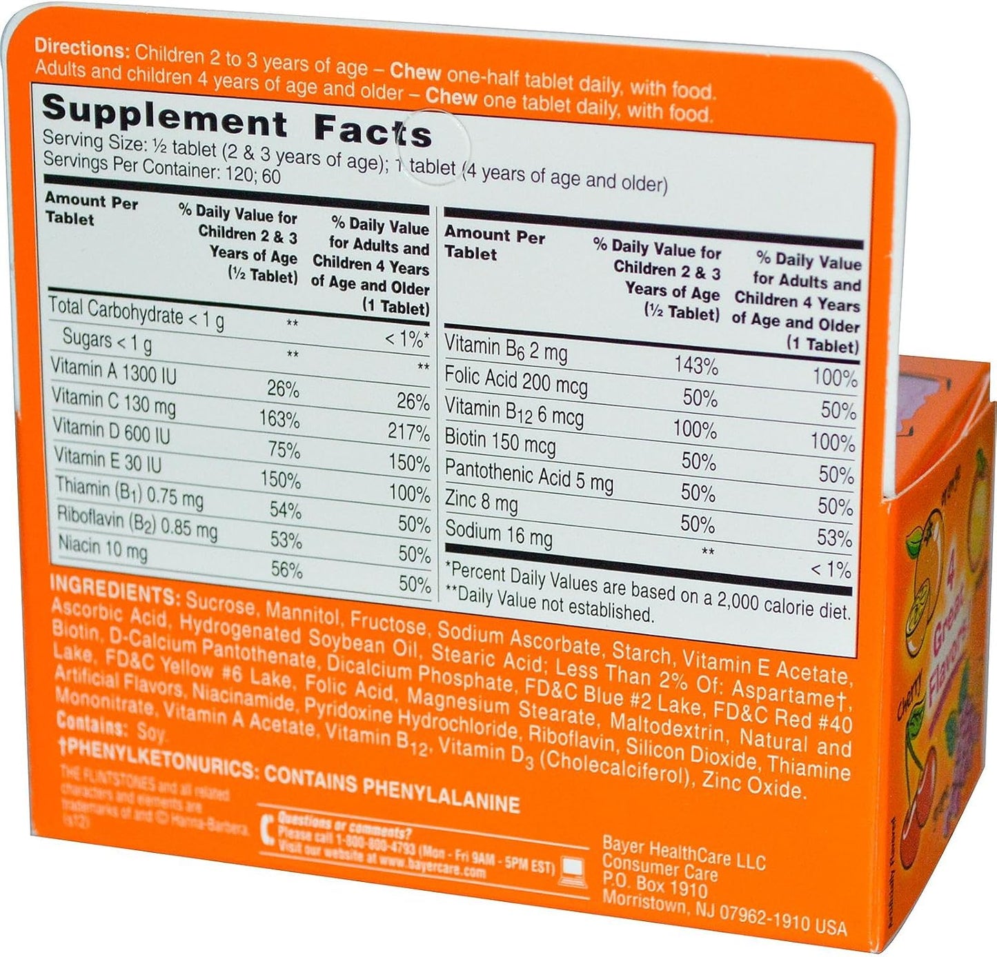 Flintstones Children's Multivitamin Supplements Chewable Tablets, 60 Count - görsel 2
