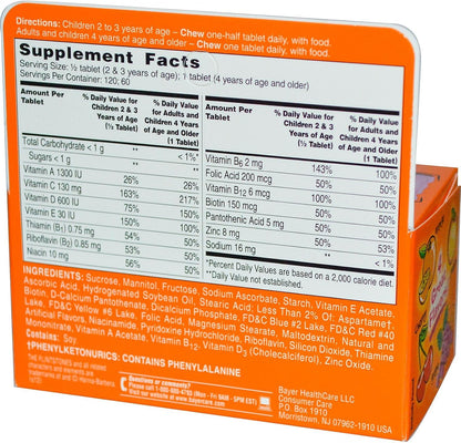 Flintstones Children's Multivitamin Supplements Chewable Tablets, 60 Count