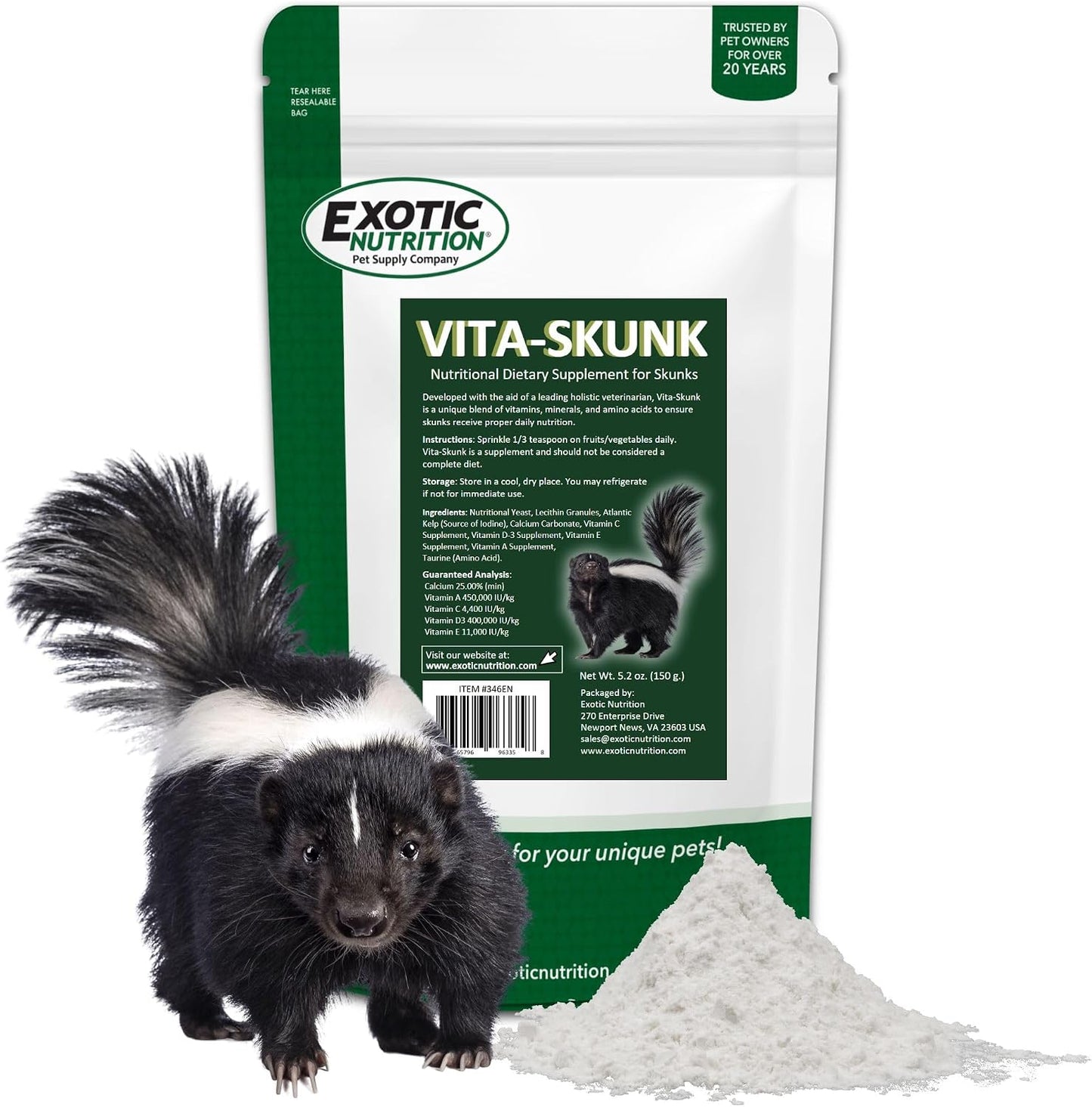 Vita-Skunk (147 g) – Nutritional Dietary Supplement for Pet Skunks - görsel 1