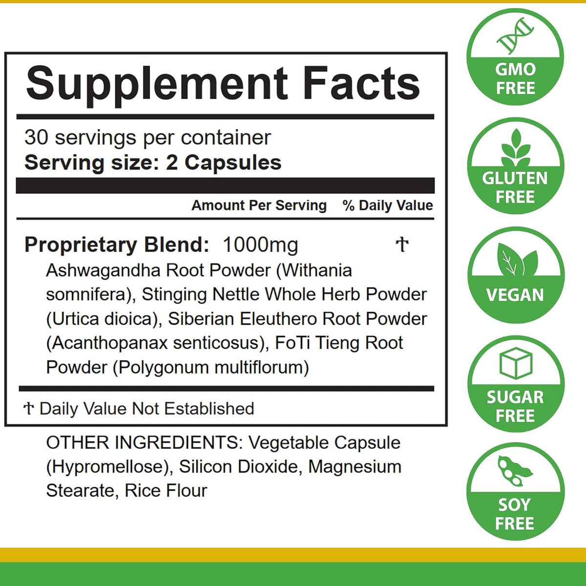 Life Tones Energy & Adrenal Support Capsules – Natural Energy Boost, Stress Relief and Adrenal Health Formula – 60 Vegan Capsules - görsel 5