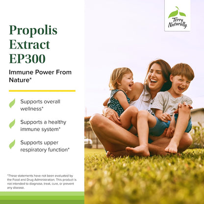 Terry Naturally Propolis Extract EP300 – Immune & Respiratory Support, 60 Chewable Tablets