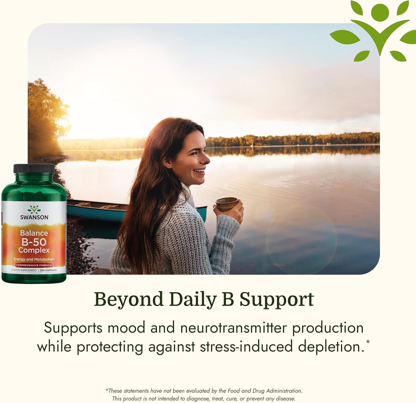 Swanson Balance B-50 High-Potency B Vitamin Complex - 250 Capsules - görsel 5