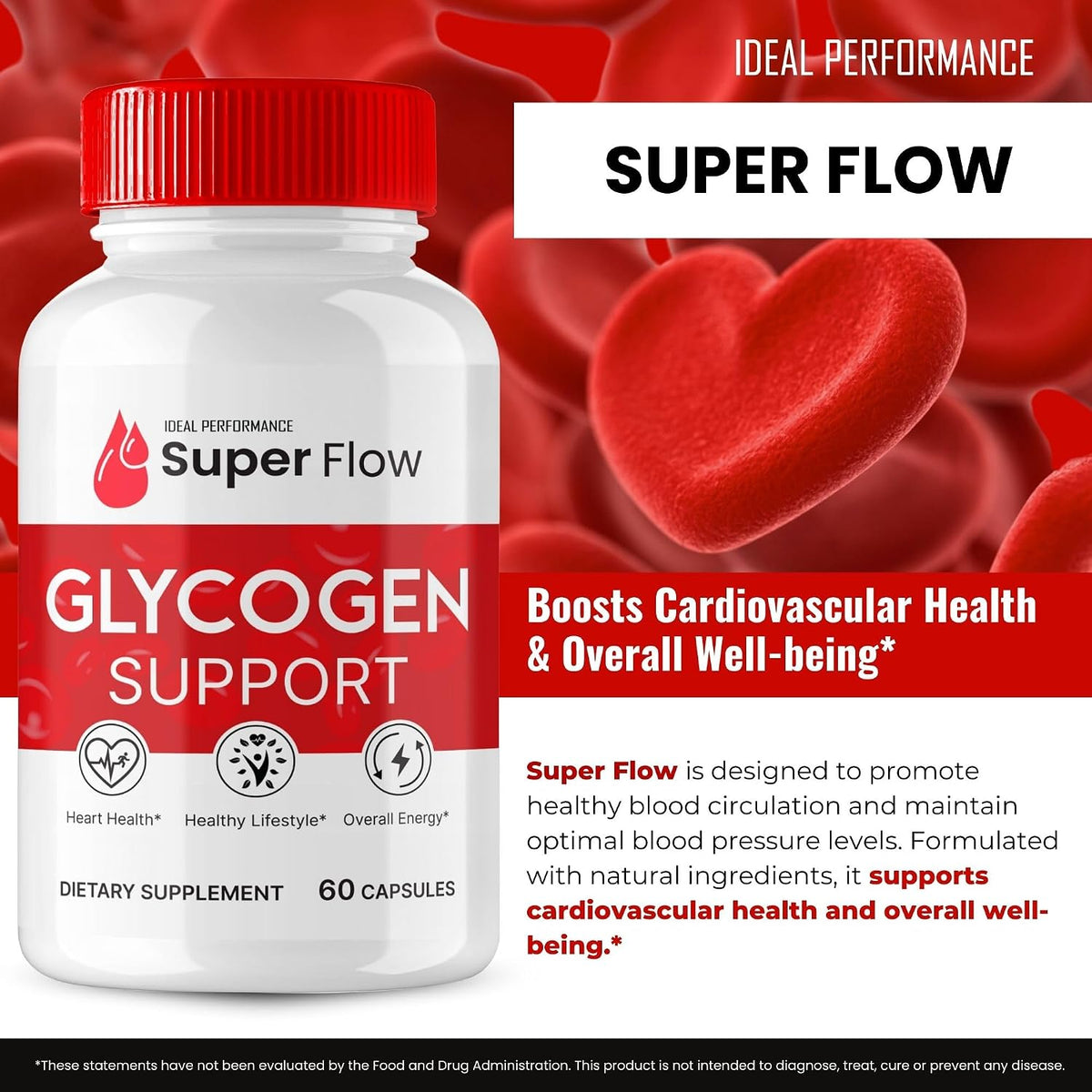 Super Flow Glycogen Support, Super Flow Glyco Optimiser Capsules, Glycogen Super Flow, SuperFlow Glycogen Support Pills, SuperFlow Glycogen Support Reviews, Blood Support Formula Supplement (1 Pack) - görsel 4
