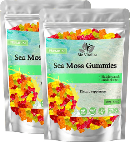 BIO VITALICA Sea Moss Gummies - Irish Sea Moss, Bladderwrack, Burdock Root (1 Pack)