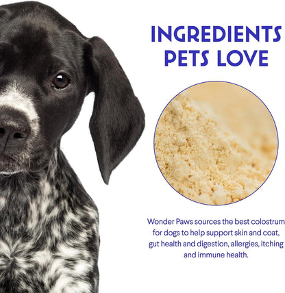 Premium Grass Fed Colostrum for Dogs – Pure Bovine Colostrum – Immune, Allergy, and Skin Support – All Breeds – 90g