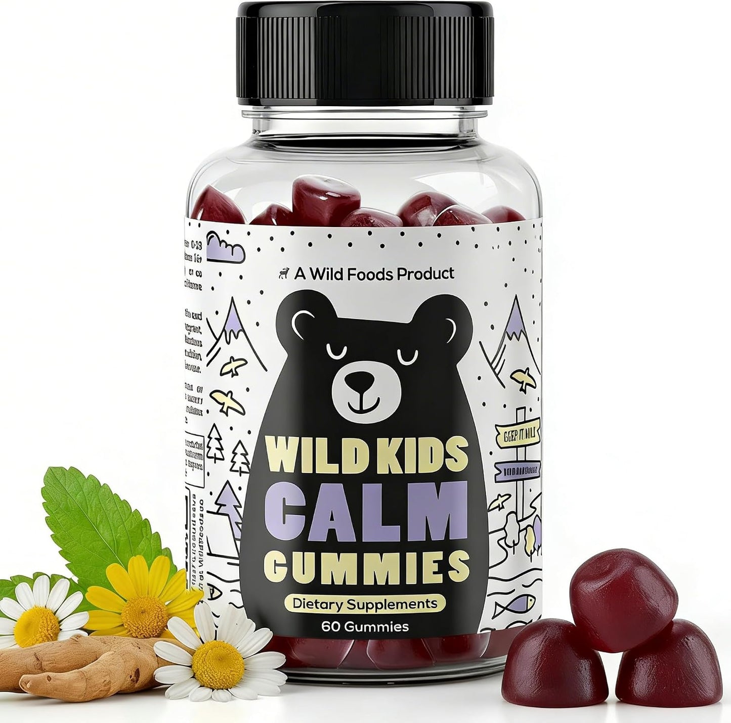 Wild Foods Kids Multivitamin Gummies – with Vitamins A, C, D, E, B12, Iron & DHA – 60 Gummies - görsel 7