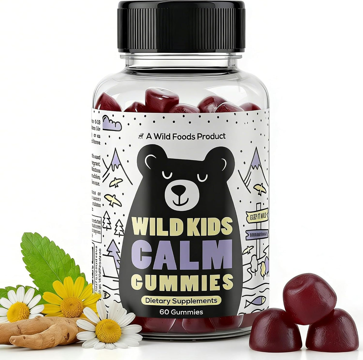 Wild Foods Kids Multivitamin Gummies – with Vitamins A, C, D, E, B12, Iron & DHA – 60 Gummies - görsel 7