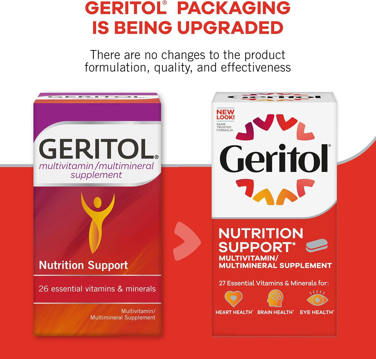 Geritol Multivitamin Supplement - 27 Essential Vitamins and Minerals, B-Vitamins, Iron, Gluten-Free, 40 Tablets - görsel 5
