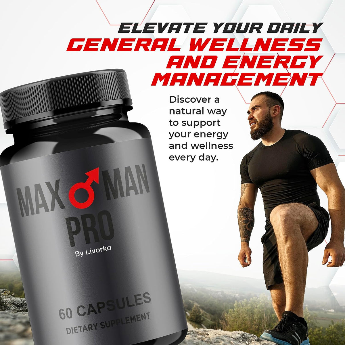 LIVORKA MaxMan Pro Dietary Supplement Capsules – 300 Capsules (5 Month Supply) - görsel 2
