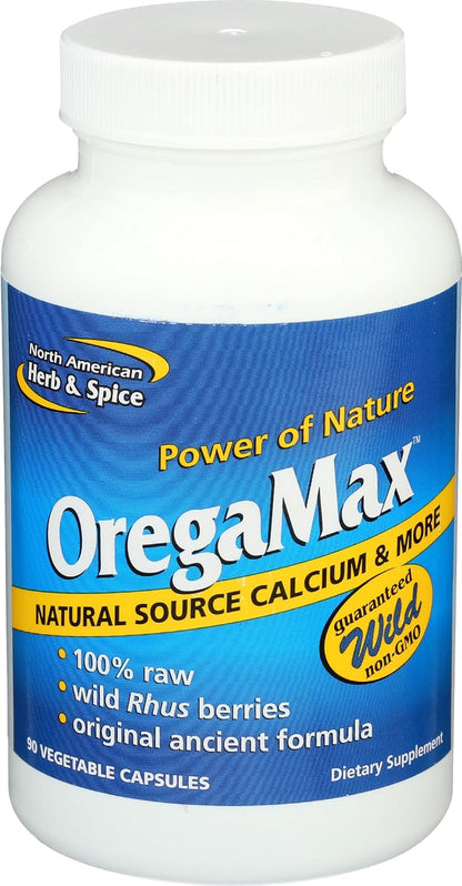 NORTH AMERICAN HERB & SPICE OregaMax - Wild Oregano Oil Supplement with Garlic and Onion - 90 Veggie Capsules