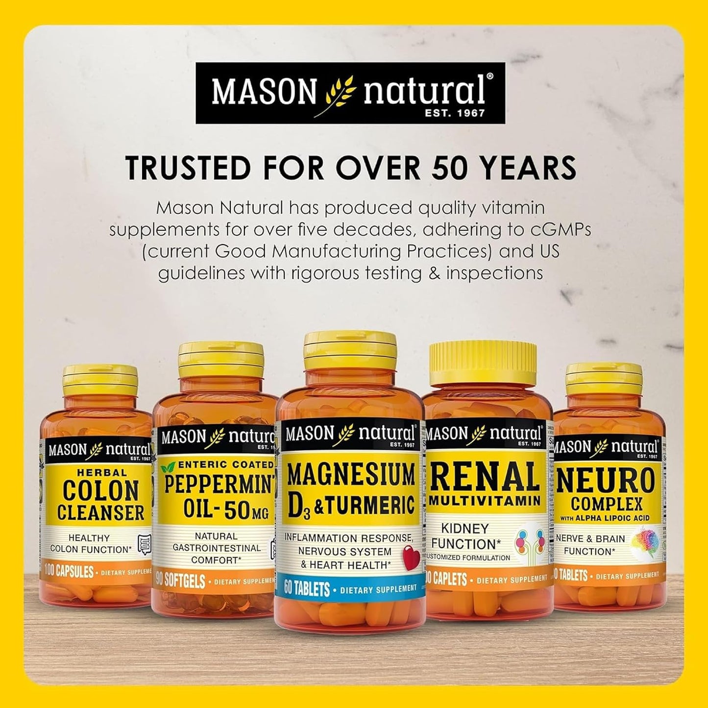 MASON NATURAL Vitamin B12 50 mcg with Calcium, 100 Tablets - görsel 7