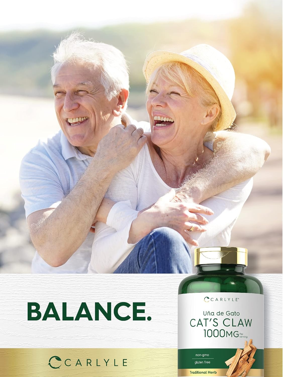 Carlyle Cat's Claw Herb Capsules 1000mg - Uncaria Tomentosa - Non-GMO, Gluten-free (180 Capsules) - görsel 6