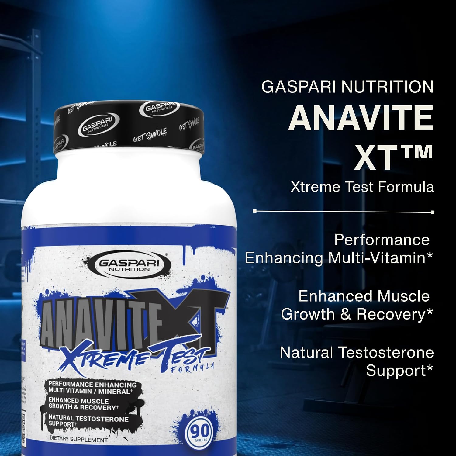 Gaspari Nutrition Anavite XT: Multivitamin and Mineral Complex for Men, Muscle Growth and Recovery Support, Testosterone Support, 90 Tablets - görsel 3