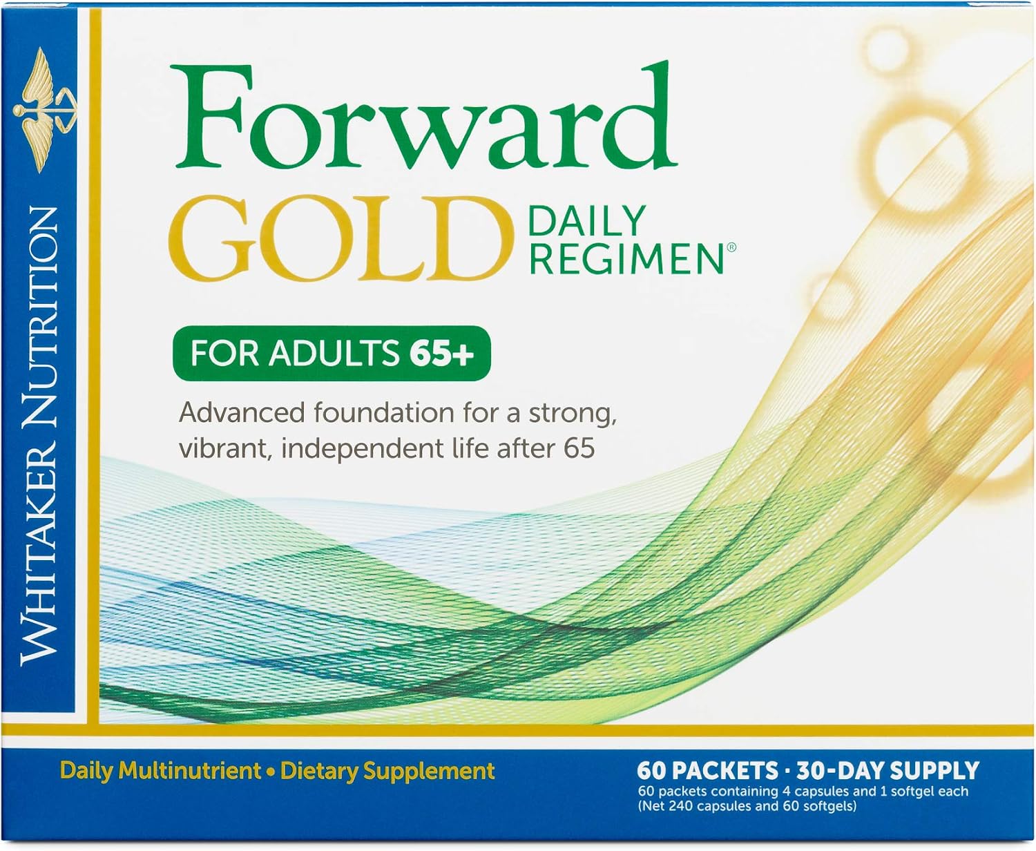 Dr Whitaker's Forward Gold Daily Regimen Multi-Nutrient Supplement for Adults 65+, 60 Packets (30-Day Supply) - görsel 1