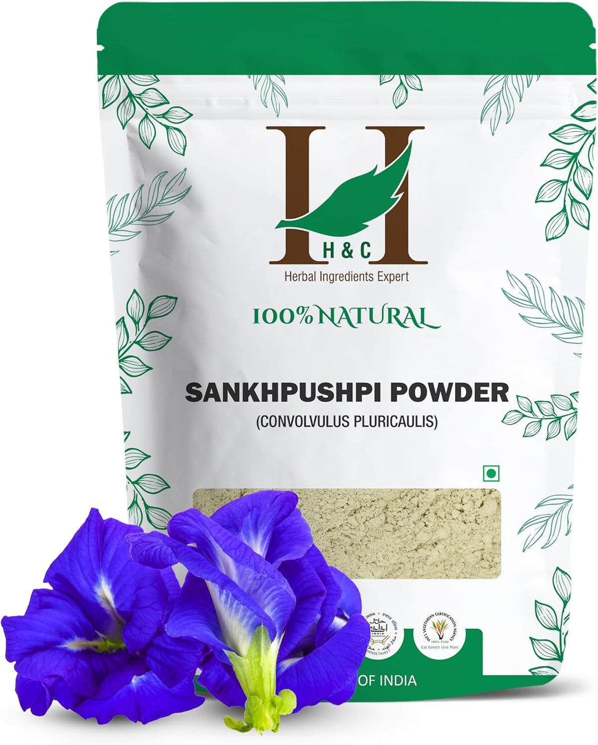 H&C Shankhpushpi Powder - Ayurvedic Supplement for Memory and Concentration (227g) - görsel 1