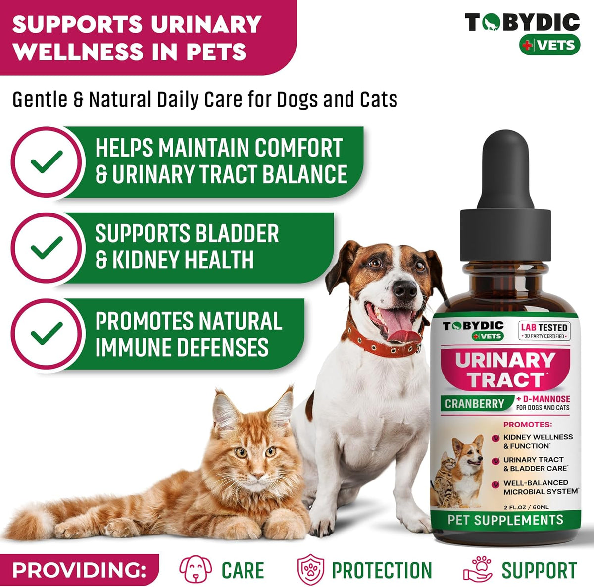 Cat & Dog Urinary Tract Support with Cranberry & D-Mannose – Natural Supplement for Feline and Canine Kidney and Bladder Health - görsel 2