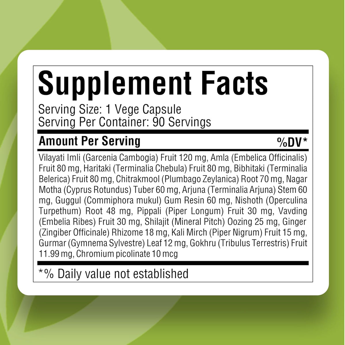 Reslim Capsules – Ayurvedic Herbal Supplement for Kapha Balance (90 Vegetarian Capsules) - görsel 3