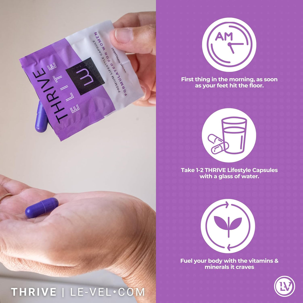 Le-Vel Thrive Elite Lifestyle Capsules - Food Supplement for Women, 60 Capsules - görsel 5