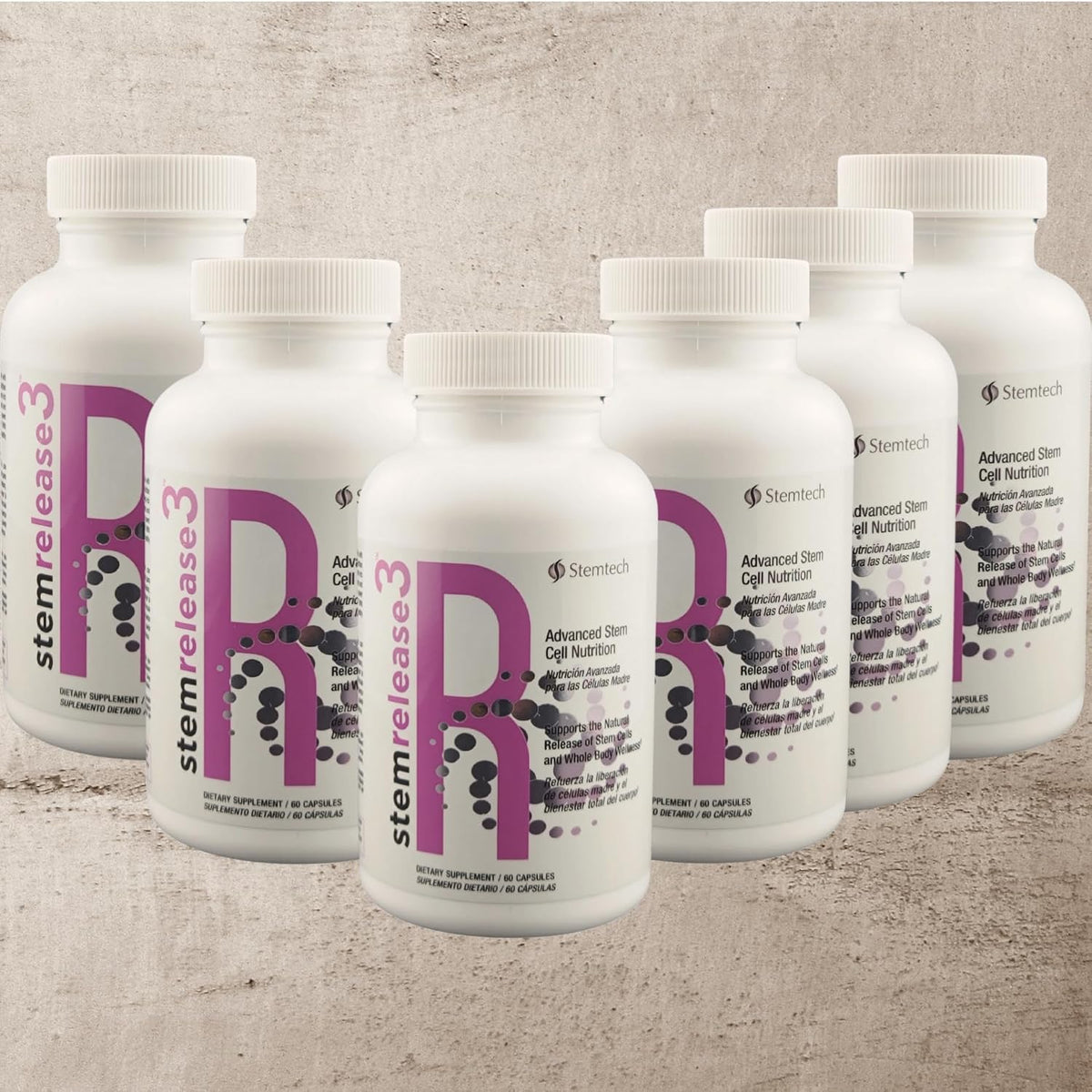 Stemrelease3™ Cutting-Edge Stem Cell Nutrition for Natural Renewal and Youthful Vitality, Exclusive Blend for Enhanced Telomere Health 60 Capsules (Pack of 6) - görsel 6