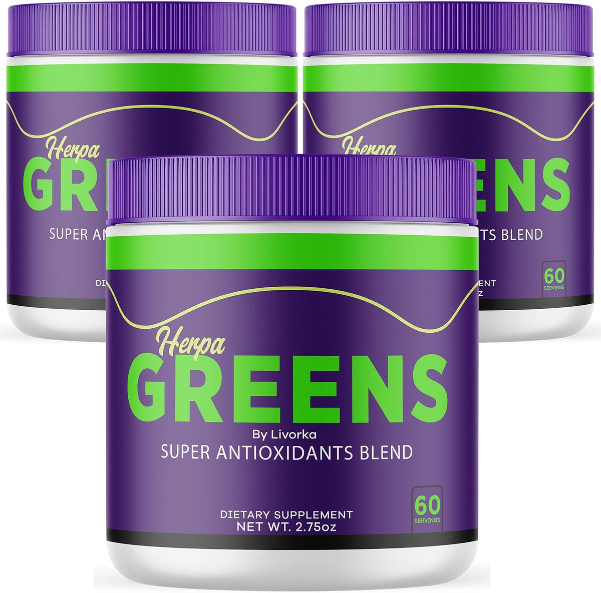Herpa Greens Powder – (3 Pack) Official HerpaGreens Advanced Formula, 90 Servings - görsel 1