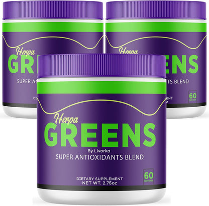 Herpa Greens Powder – (3 Pack) Official HerpaGreens Advanced Formula, 90 Servings