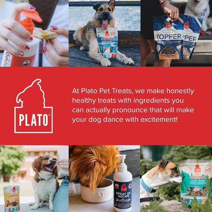 PLATO Wild Alaskan Salmon Oil Kibble Topper - Omega 3 & 6 for Dogs - 237 ml