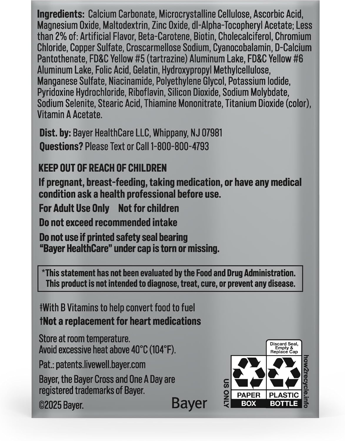 One A Day Women's 50+ Multivitamin Tablets, 65 Tablets - görsel 10