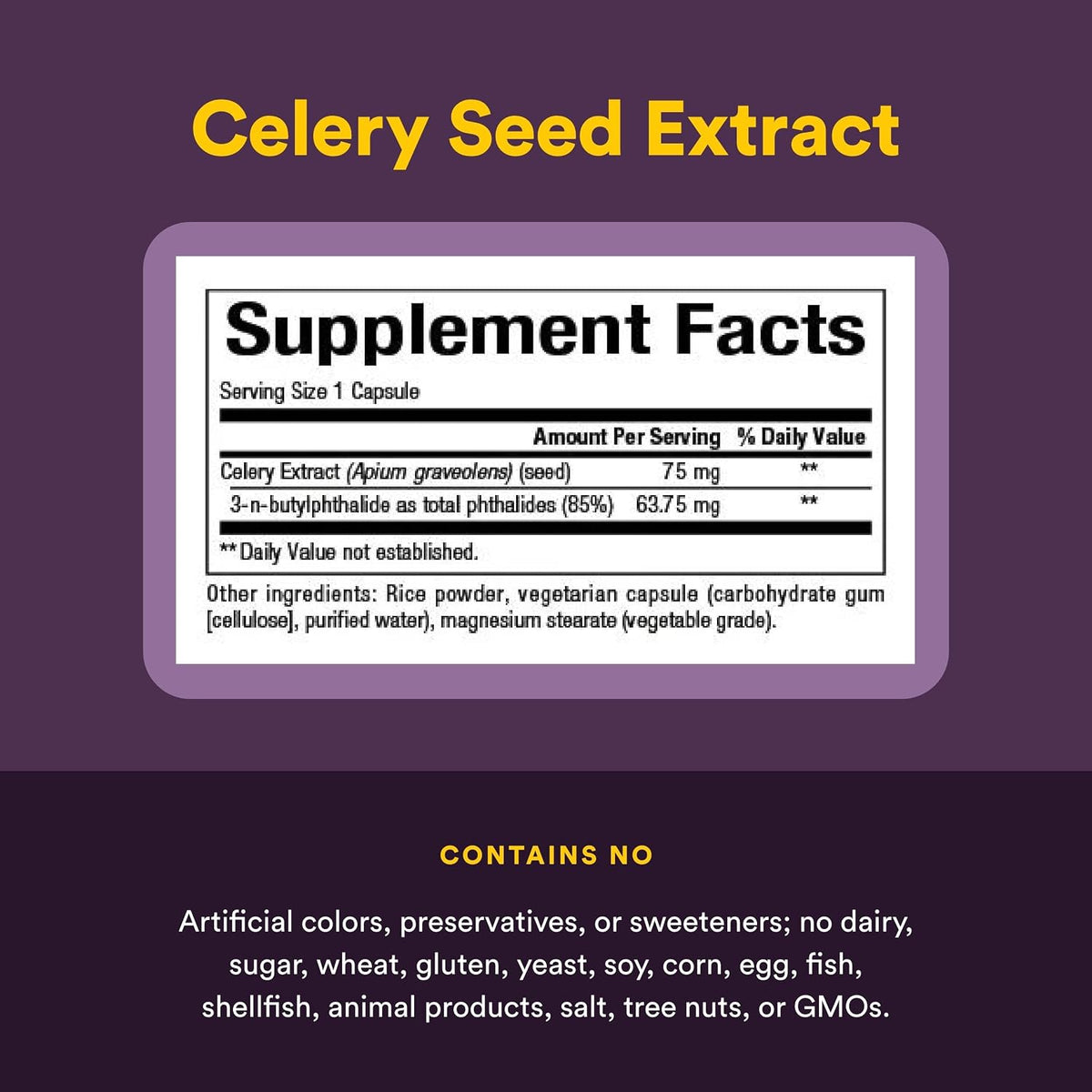 Celery Seed Extract by Natural Factors – 60 Capsules - görsel 4