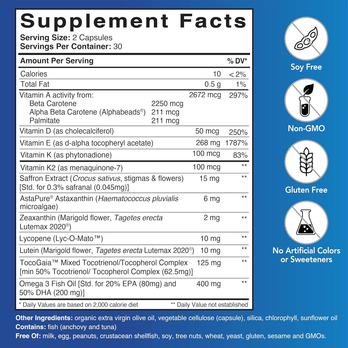 Patient One Fat Soluble Vitamins Complete – Food Supplement for Whole-Body Wellness with Vitamins A, D, E, K, and Carotenoids (60 Capsules) - görsel 2