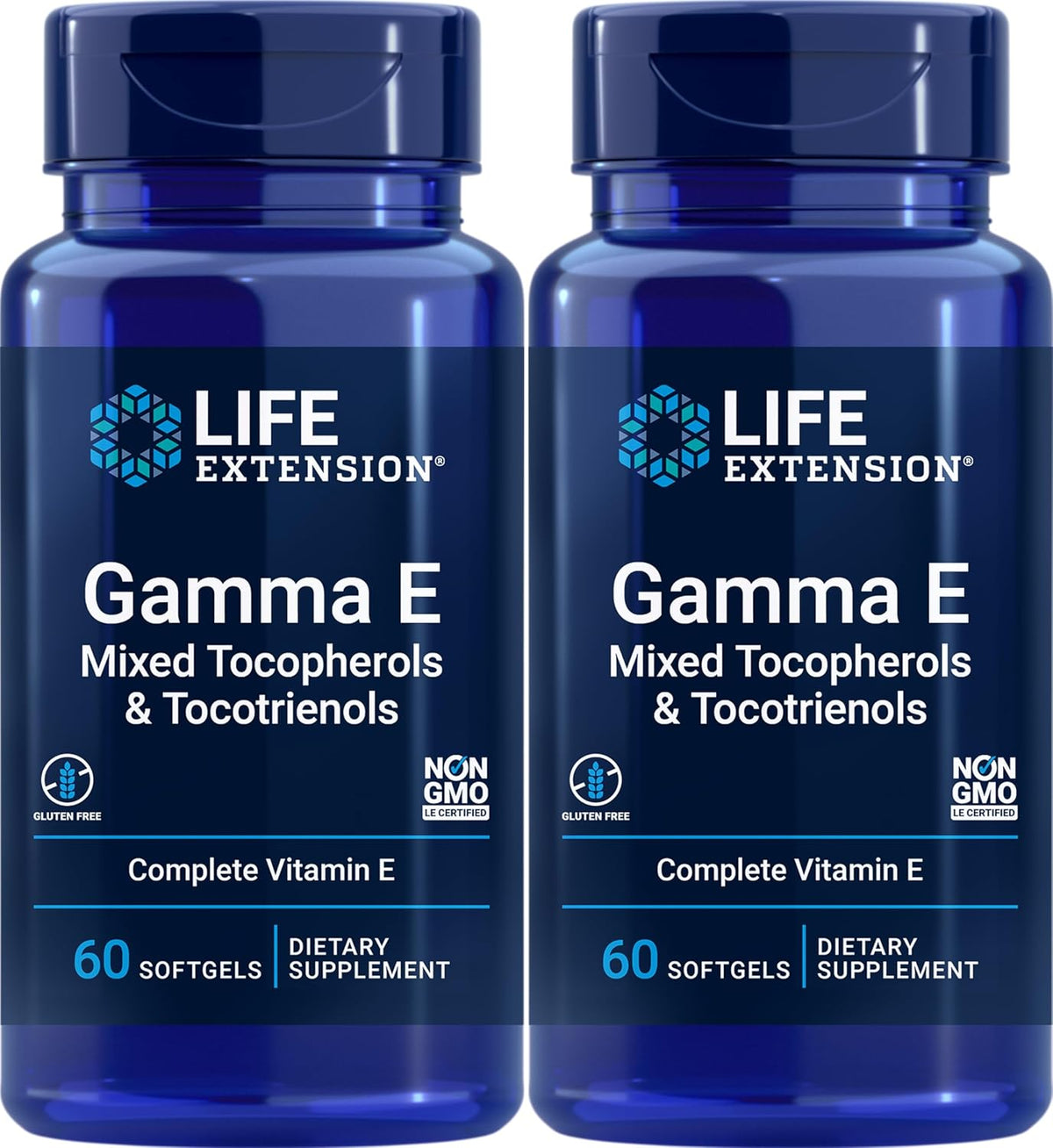 Life Extension Gamma E Mixed Tocopherols & Tocotrienols 60 Softgels (Pack of 2) - görsel 1
