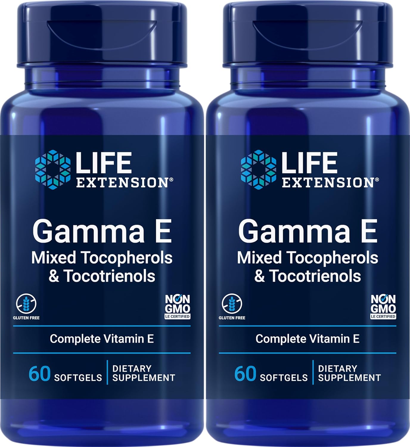 Life Extension Gamma E Mixed Tocopherols & Tocotrienols 60 Softgels (Pack of 2) - görsel 1