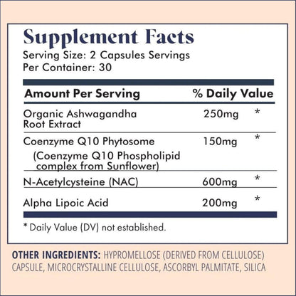 FullWell Fertility Booster - Conception Support for Men & Women - Supports Egg & Sperm Quality - Reproductive Health - CoQ10, Ashwagandha, NAC & ALA - 60 Capsules, 2 Pack (60 Servings)