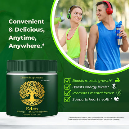 Eden Powder - Official Eden Energy Supplement Powder - Maximum Strength, All-Natural Overall Health, Energy and Immune Support (5 Pack)