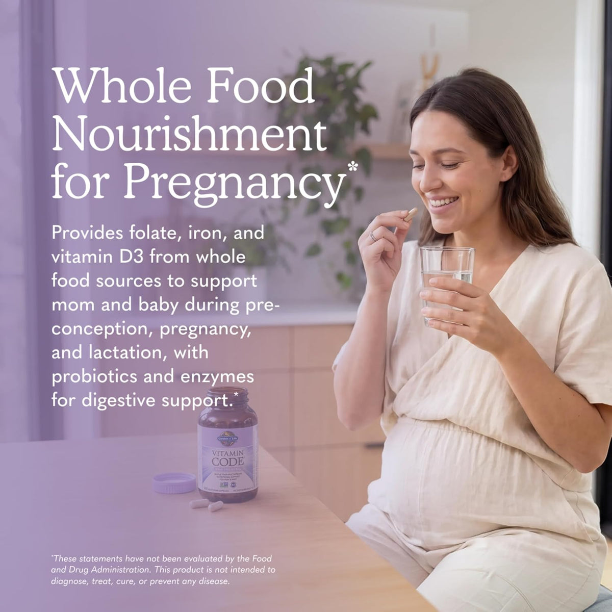 Garden of Life Vitamin Code Raw Prenatal Multivitamin, 60 Day Supply - görsel 2