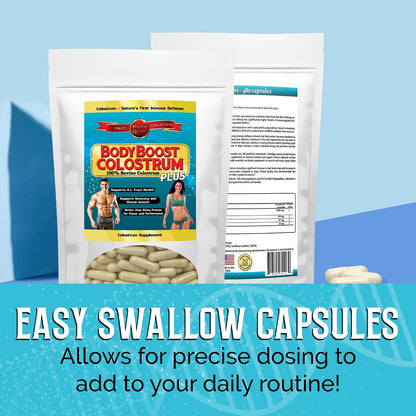 BodyBoost Colostrum Capsules – 100% Bovine Colostrum Powder, 450 Capsules