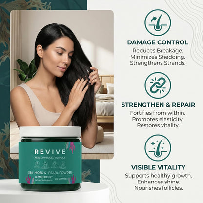 Balmbare Revive Sea Moss Gummies – For Hair, Skin & Nail Health (60 Count)