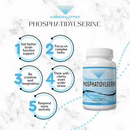 Absonutrix Phosphatidylserine 515 mg - Liquid Brain Support Supplement, 120 ml (120 Servings)
