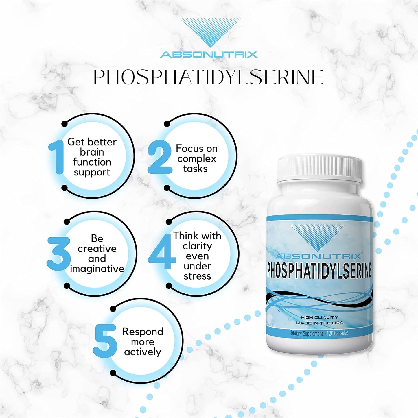 Absonutrix Phosphatidylserine 515 mg, 120 ml (4 fl oz) Liquid Brain Supplement - görsel 4