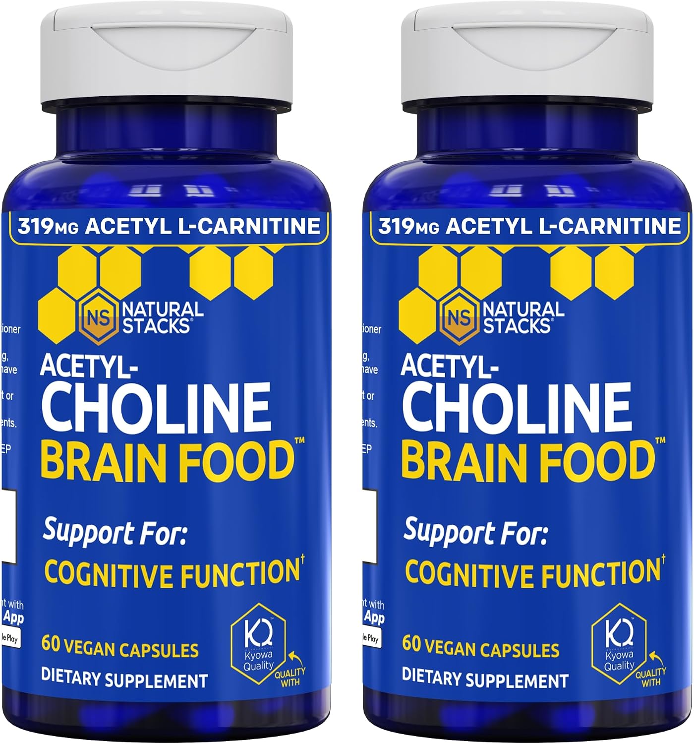 Acetylcholine Brain Food - Acetyl L-Carnitine & Alpha GPC Supplement - 120 Capsules - görsel 1
