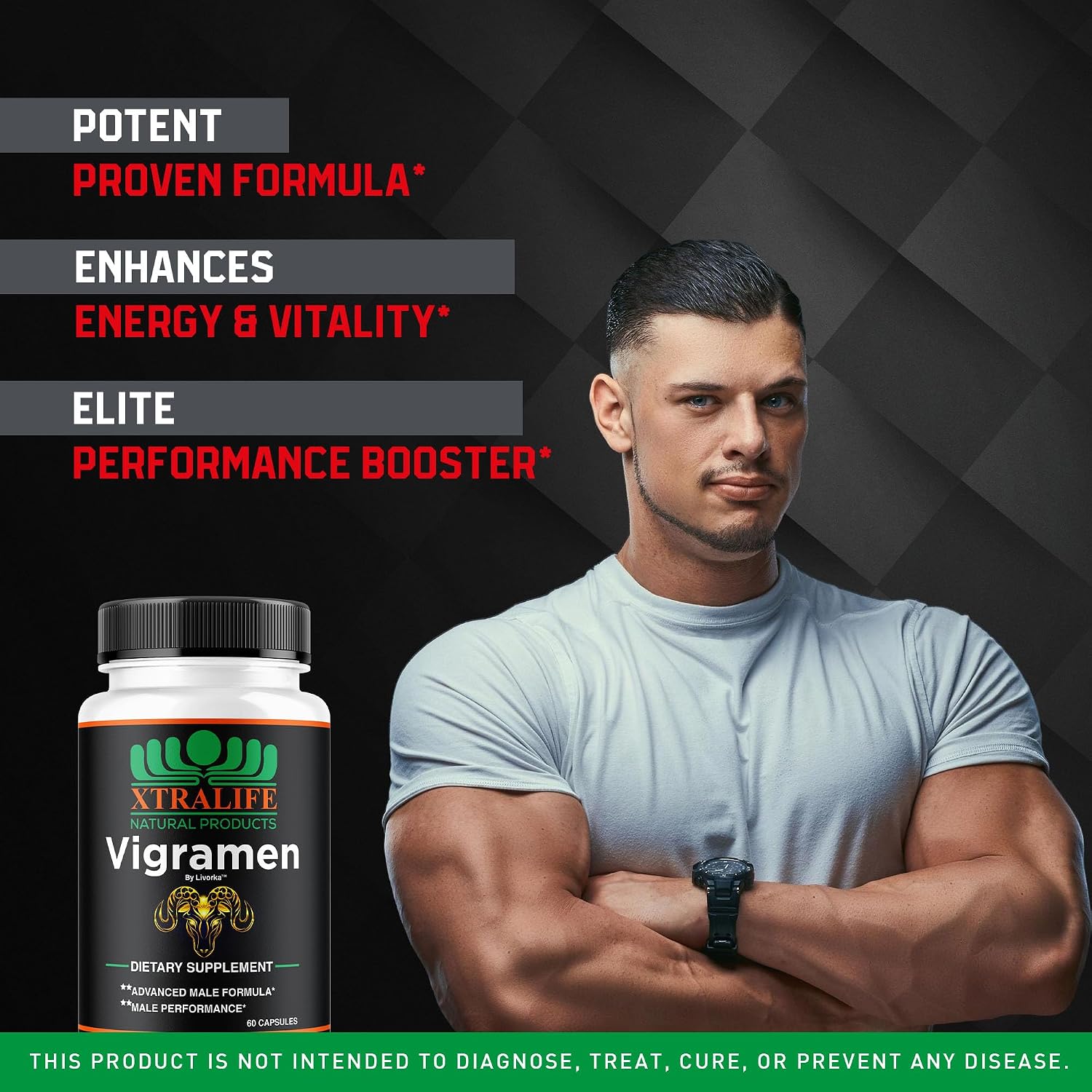Vigramen Capsules for Men – All Natural Supplement, 60 Capsules - görsel 3