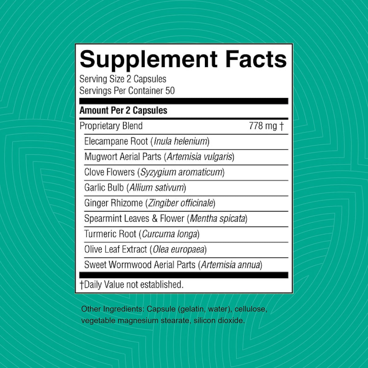 Nature's Sunshine Artemisia Combination - 100 Capsules, Kosher - görsel 3