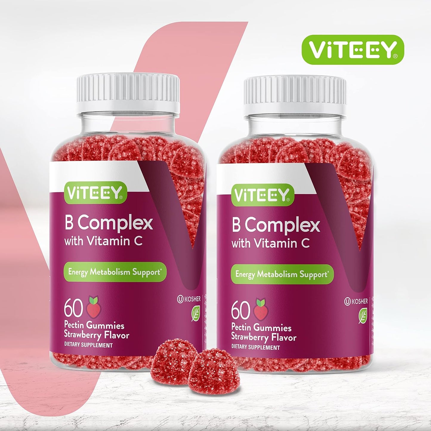 Viteey Vitamin B Complex Gummies with Vitamin C - 120 Gummies - görsel 2