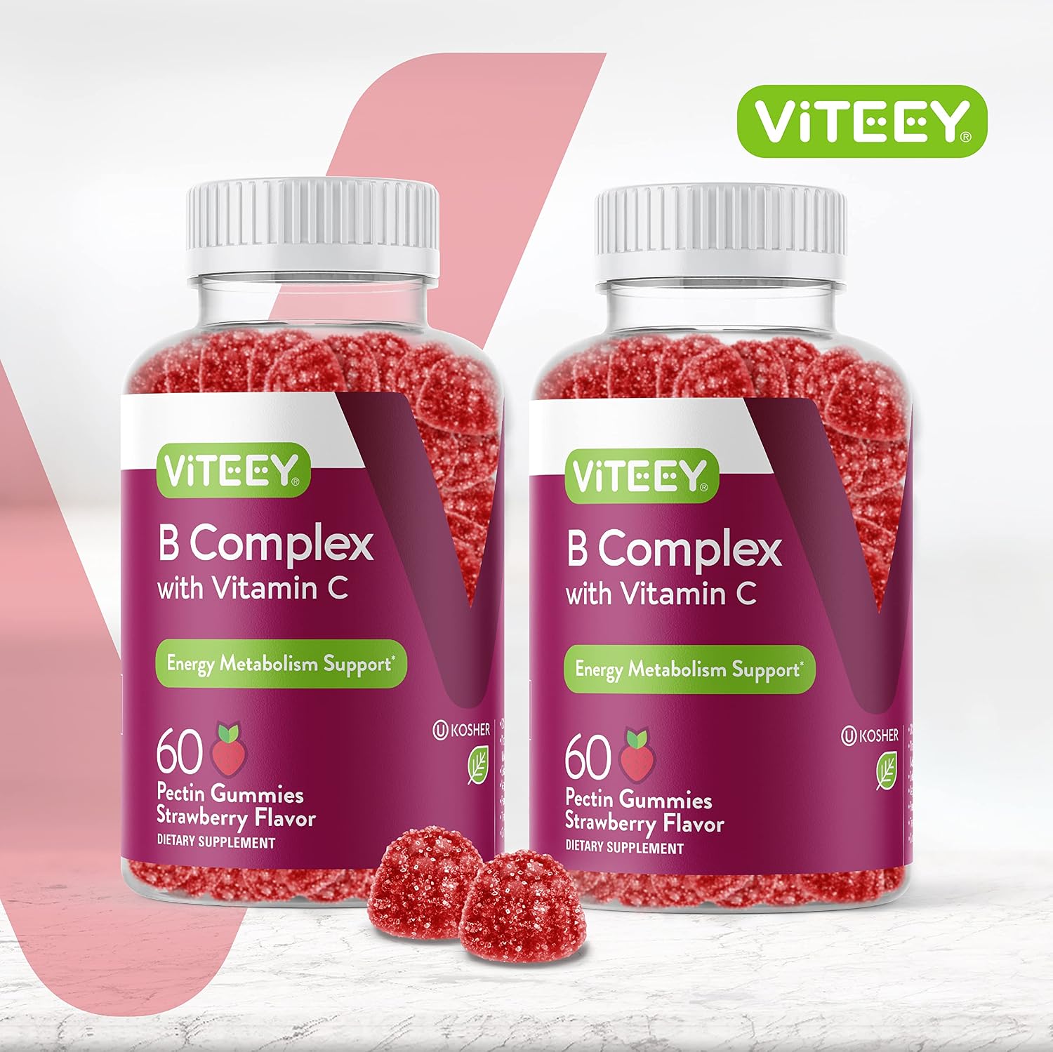 Viteey Vitamin B Complex Gummies with Vitamin C - 120 Gummies - görsel 2